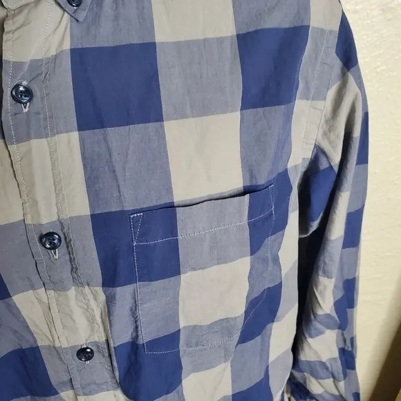 JCrew Mens Plaid Long Sleeve Button Down Shirt Size Small 14-14.5