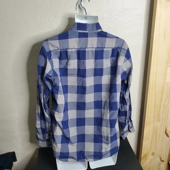 JCrew Mens Plaid Long Sleeve Button Down Shirt Size Small 14-14.5