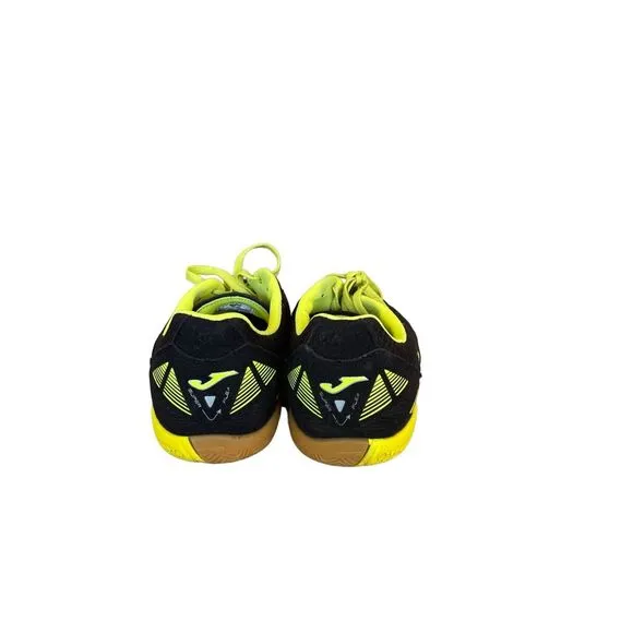 Joma Mens Black And Yellow Lace Up Super Flex Indoor Soccer Shoes Size 9.5