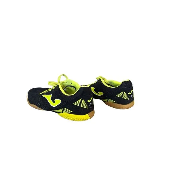 Joma Mens Black And Yellow Lace Up Super Flex Indoor Soccer Shoes Size 9.5