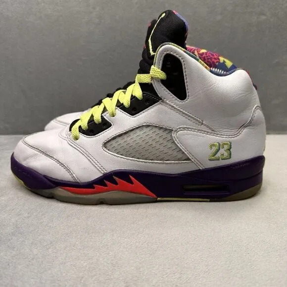 Jordan 5 Retro Mens Size 8 Shoes Alternate Bel-Air White Court Purple Green 2020