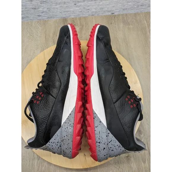 Jordan ADG 3 Golf Shoes Black Cement Red Trim Spiked Mens Size 10