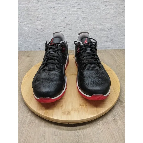 Jordan ADG 3 Golf Shoes Black Cement Red Trim Spiked Mens Size 10