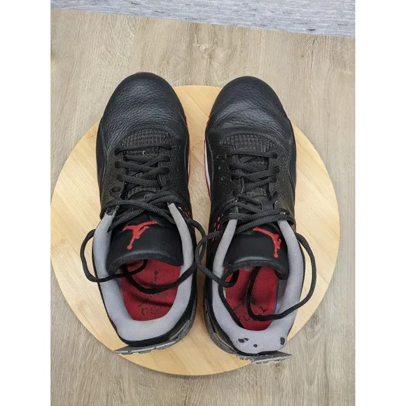 Jordan ADG 3 Golf Shoes Black Cement Red Trim Spiked Mens Size 10