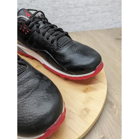 Jordan ADG 3 Golf Shoes Black Cement Red Trim Spiked Mens Size 10