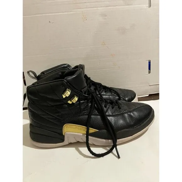 Jordan jumpman Men's Size 7 black Reptile  Metallic Gold  hi-top sneaker shoe