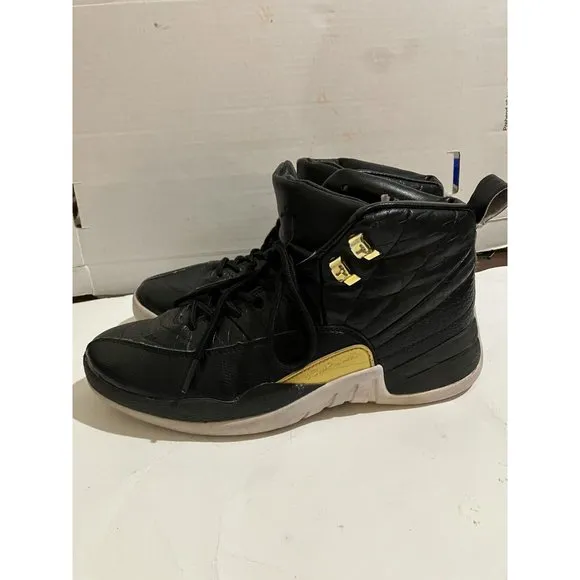 Jordan jumpman Men's Size 7 black Reptile  Metallic Gold  hi-top sneaker shoe