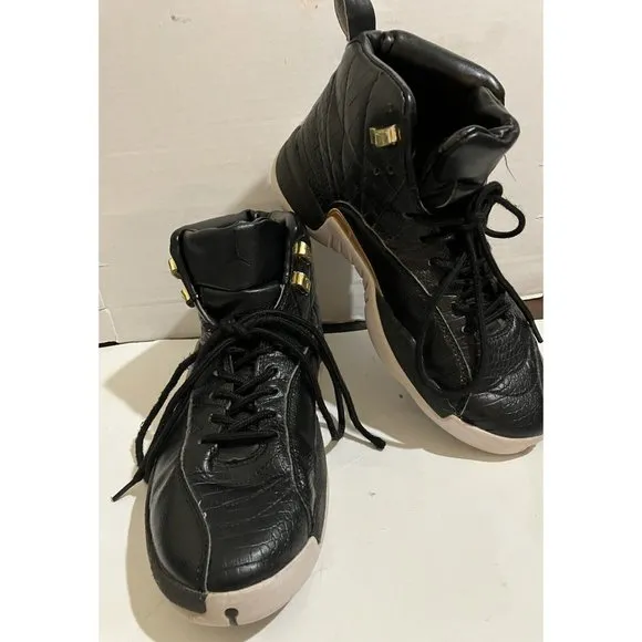 Jordan jumpman Men's Size 7 black Reptile  Metallic Gold  hi-top sneaker shoe
