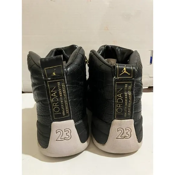 Jordan jumpman Men's Size 7 black Reptile  Metallic Gold  hi-top sneaker shoe