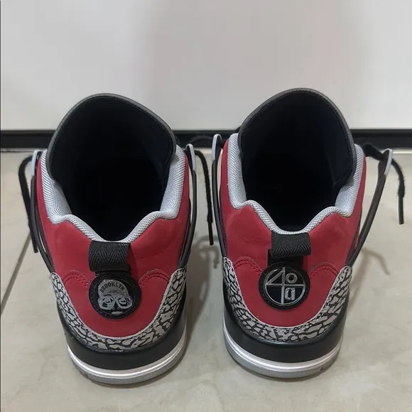 Jordan Red and Black Sneakers with Classic Design
