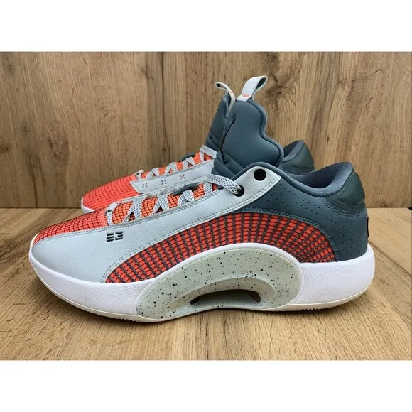 Jordan XXXV 35 Low Zion Basketball Shoes CW2460-008 Gray Infrared Black Size 14