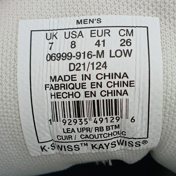 K-SWISS MENS SHOES WHITE SNEAKERS COURT PRO 06999-916