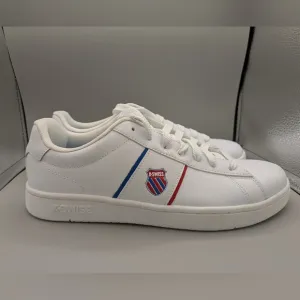 K-Swiss Men's Sneaker SZ 11.5 White Navy, Red Court Vittora 06953-117-M