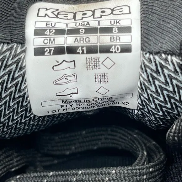 Kappa Kombat Preformance 4 WP Trail Black Shoes Mens Size 9 Sneakers