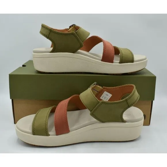 Keen Womens Size 11 Ellecity Backstrap Nubuck Olive Clay Sandals Shoes