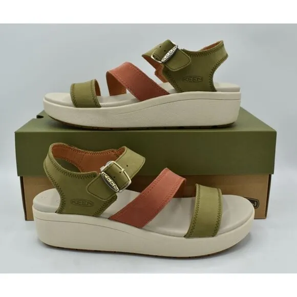 Keen Womens Size 11 Ellecity Backstrap Nubuck Olive Clay Sandals Shoes