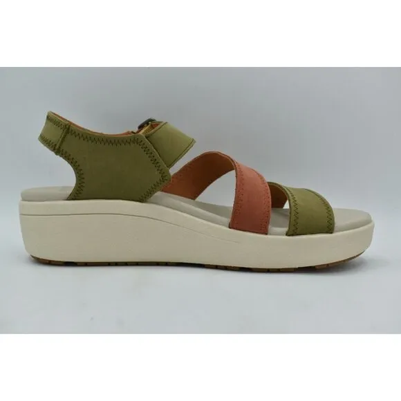 Keen Womens Size 9.5 Ellecity Backstrap Nubuck Olive Clay Sandals Shoes