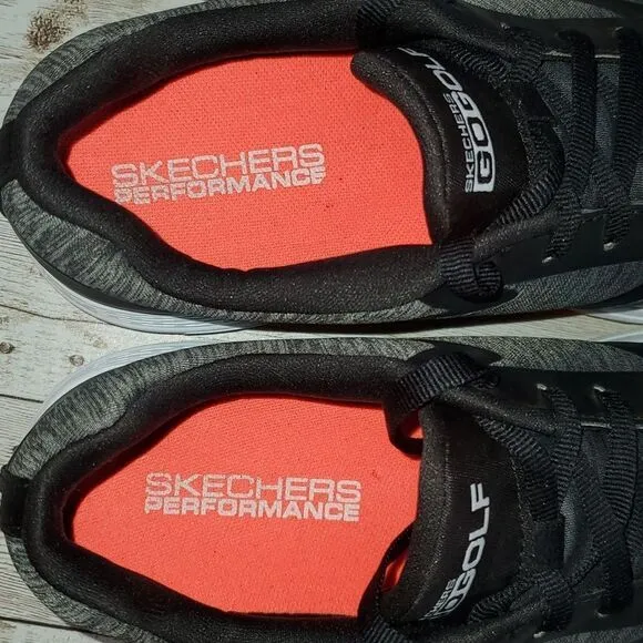 Ladies Spikeless Golf Shoes - Skechers Go Golf Max Cut Size 6½ Grey Orange‎