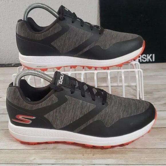 Ladies Spikeless Golf Shoes - Skechers Go Golf Max Cut Size 6½ Grey Orange‎