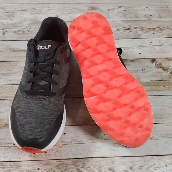 Ladies Spikeless Golf Shoes - Skechers Go Golf Max Cut Size 6½ Grey Orange‎