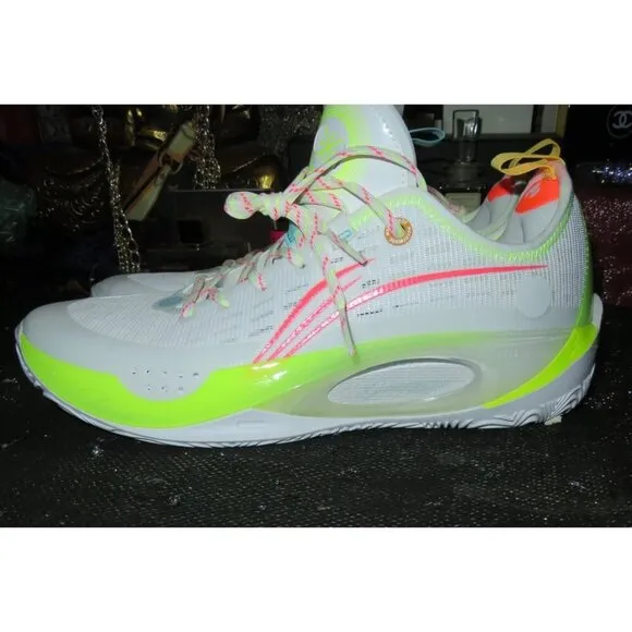 Li Ning Way of Wade Cloud Plus 808 II 2 Energy Basketball Shoes White Neon Green