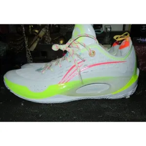 Li Ning Way of Wade Cloud Plus 808 II 2 Energy Basketball Shoes White Neon Green