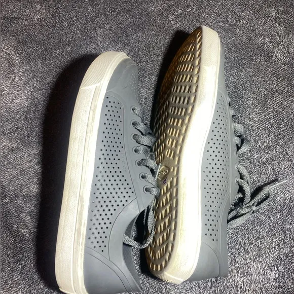 Like New CROCS Citilane Roka Court‎ Shoes Womens 10W Lace Up 204884 Gray