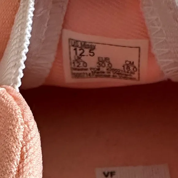 🍑🧡🐹LITTLE KID VANS checker board- Tropical Light Peach Pink slip ons 🍑🧡🐹