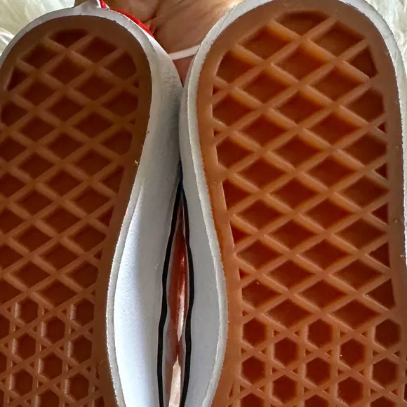 🍑🧡🐹LITTLE KID VANS checker board- Tropical Light Peach Pink slip ons 🍑🧡🐹