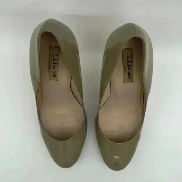 LK Bennett Pumps | Sledge Patent – Clay | Size 39 (US 8.5)