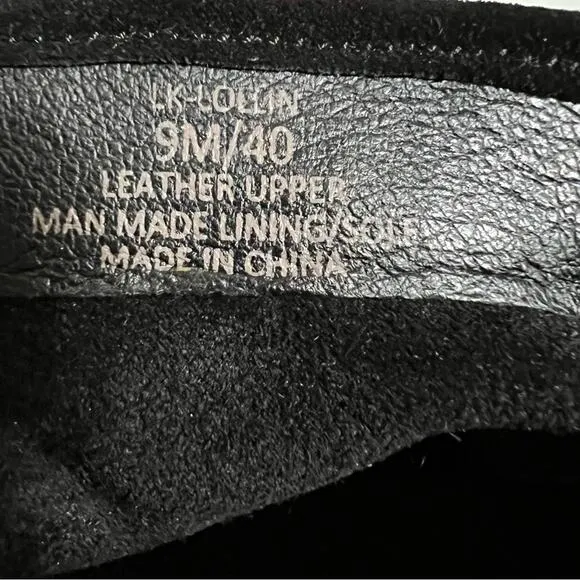 Lucky Brand Lollin Bootie Black Oiled Suede Shoes Size 9