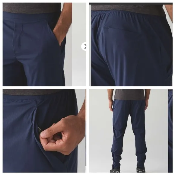 Lululemon Post Matter Pant. Navy blue.  Size XL. Zip Ankles.