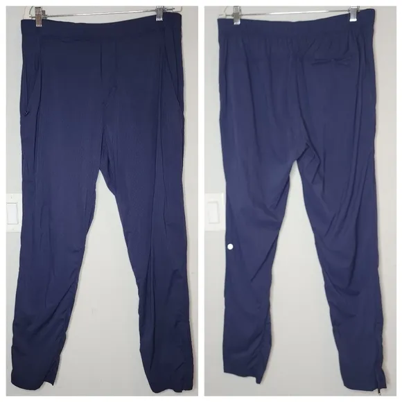 Lululemon Post Matter Pant. Navy blue.  Size XL. Zip Ankles.