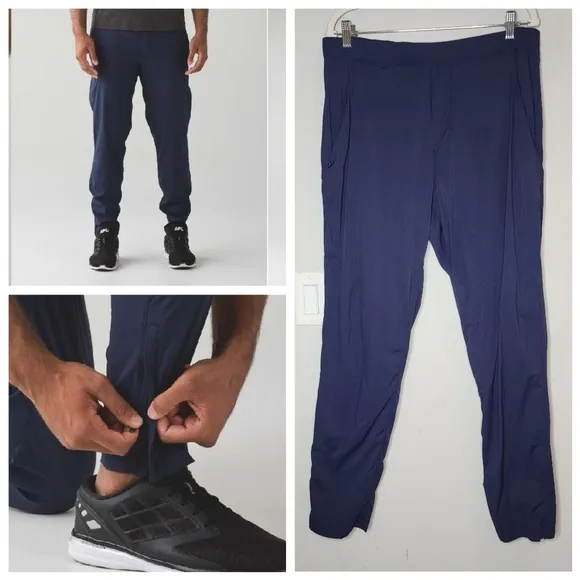Lululemon Post Matter Pant. Navy blue.  Size XL. Zip Ankles.