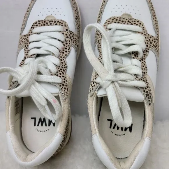 Madewell Court Sneakers in Spotted Calf Hair MD783 Womens Sneaker Shoes Size 6