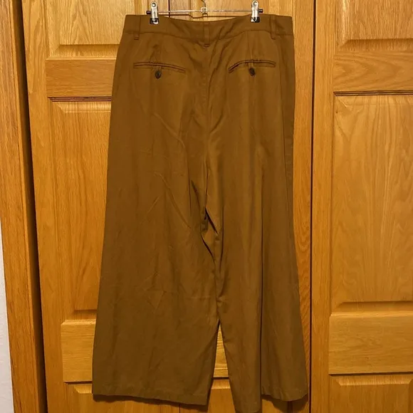 Madewell The Harlow Pleated Front Wide-Leg High Rise Pants 16 Petite New
