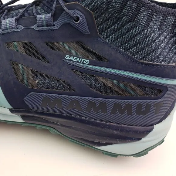 Mammut Saentis Knit Low Womens Size 7 Blue Outdoors Trail Hiking Sneaker Shoes