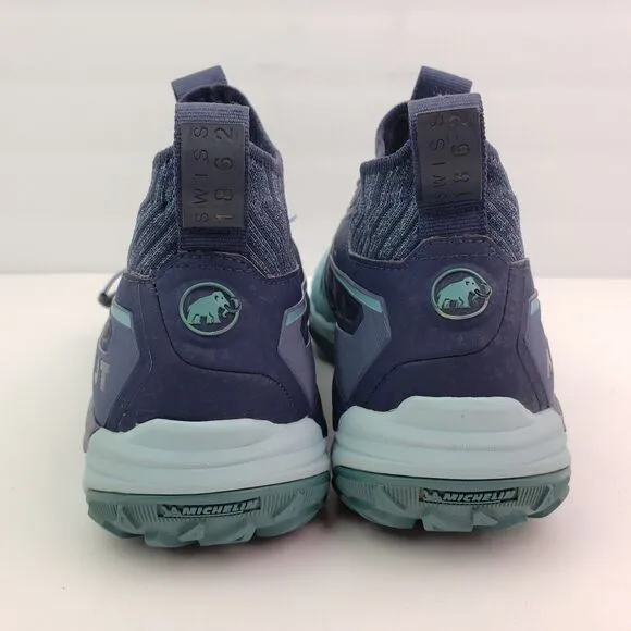 Mammut Saentis Knit Low Womens Size 7 Blue Outdoors Trail Hiking Sneaker Shoes