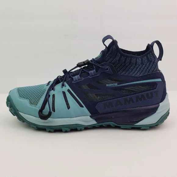Mammut Saentis Knit Low Womens Size 7 Blue Outdoors Trail Hiking Sneaker Shoes
