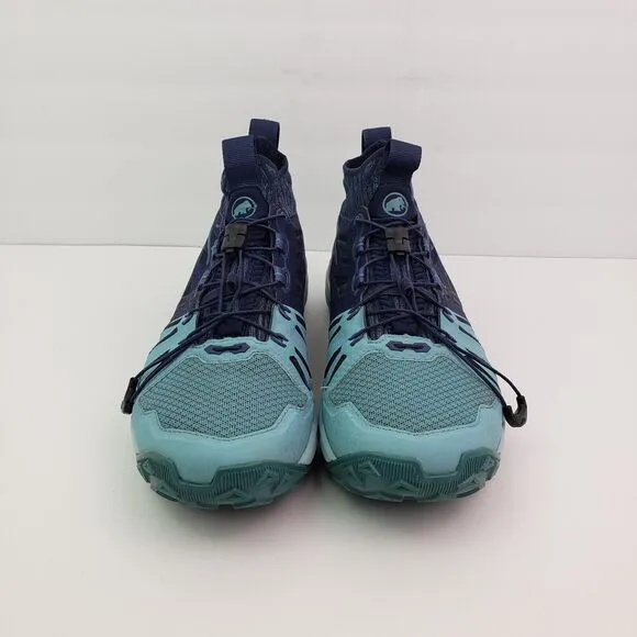 Mammut Saentis Knit Low Womens Size 7 Blue Outdoors Trail Hiking Sneaker Shoes