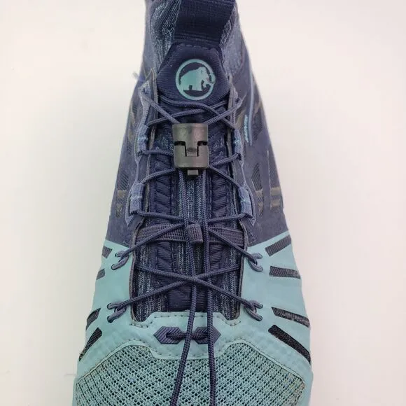 Mammut Saentis Knit Low Womens Size 7 Blue Outdoors Trail Hiking Sneaker Shoes