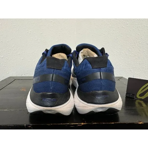 Mens 9 Topo Athletic Atmos Marina Blue White Athletic Road Running Shoes