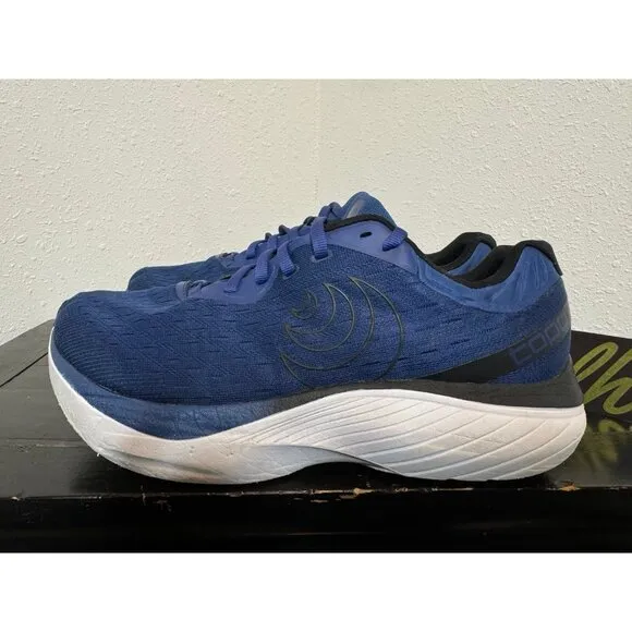 Mens 9 Topo Athletic Atmos Marina Blue White Athletic Road Running Shoes