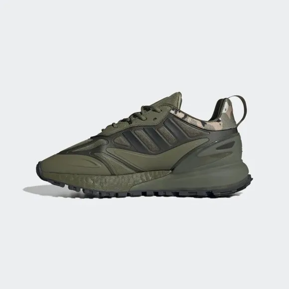 MEN'S Adidas Originals ZX 2K Boost 2.0 Trail Focus Olive Camo GZ7784