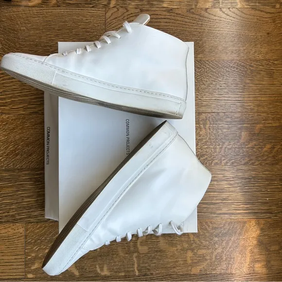 Mens Common Projects Court Mid 42 - Signature White - Great Condition