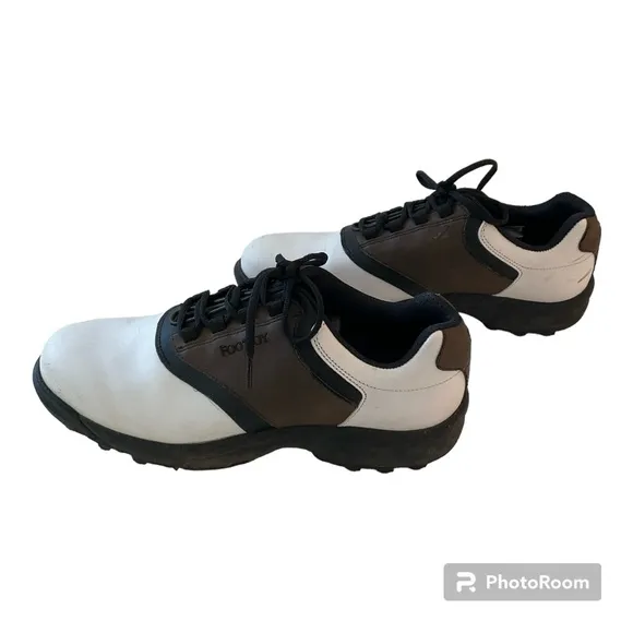 Men’s Footjoy Greenjoys Golf Shoes Brown White Size 11.5