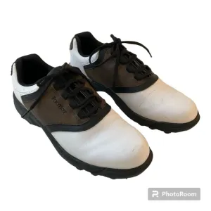 Men’s Footjoy Greenjoys Golf Shoes Brown White Size 11.5