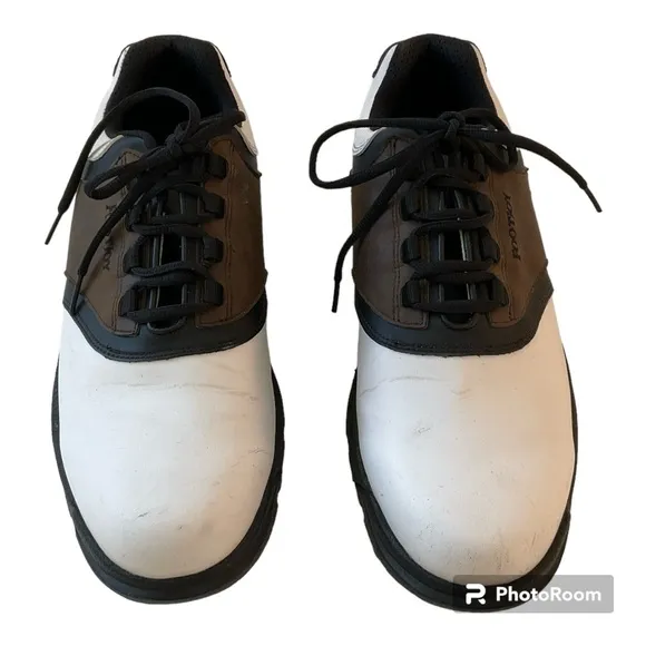 Men’s Footjoy Greenjoys Golf Shoes Brown White Size 11.5