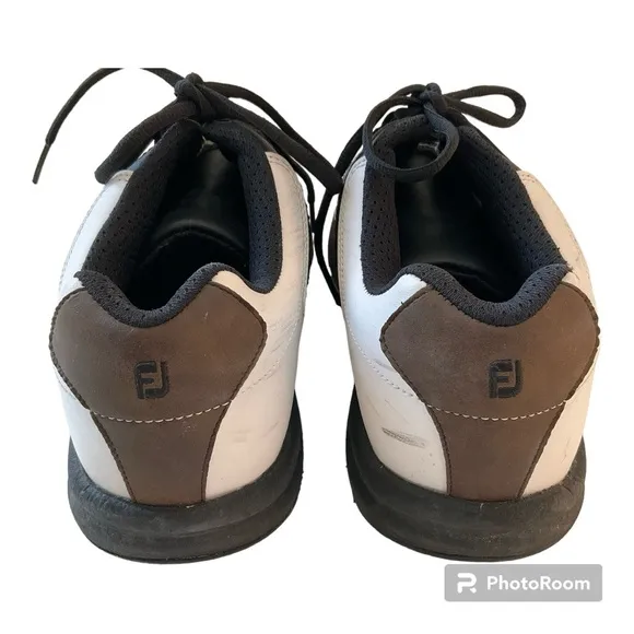 Men’s Footjoy Greenjoys Golf Shoes Brown White Size 11.5