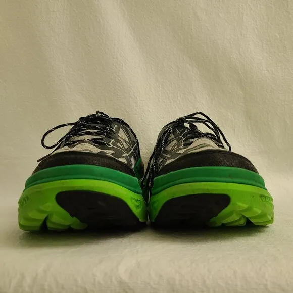 Mens Hoka ONE ONE Mafate 4 Trail Running Shoes Size: 12.5 Color: Green Black